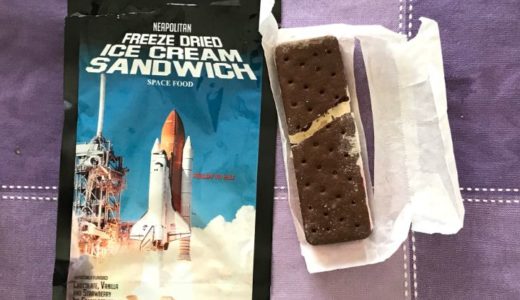 アメリカ土産に宇宙食フリーズドライアイスクリームサンドイッチをもらった